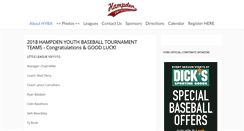 Desktop Screenshot of hampdenbaseball.org