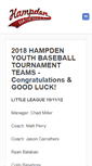 Mobile Screenshot of hampdenbaseball.org