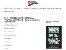 Tablet Screenshot of hampdenbaseball.org